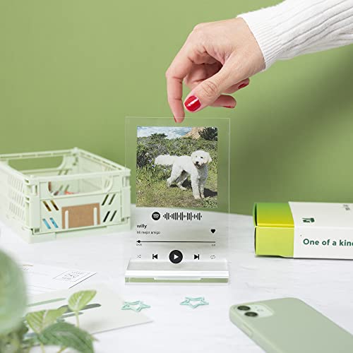 Oferta Flash Gift Spotify con Diseño Código Canción. Cumpleaños Regalos Aniversario, Valentín. Marco Base Luz