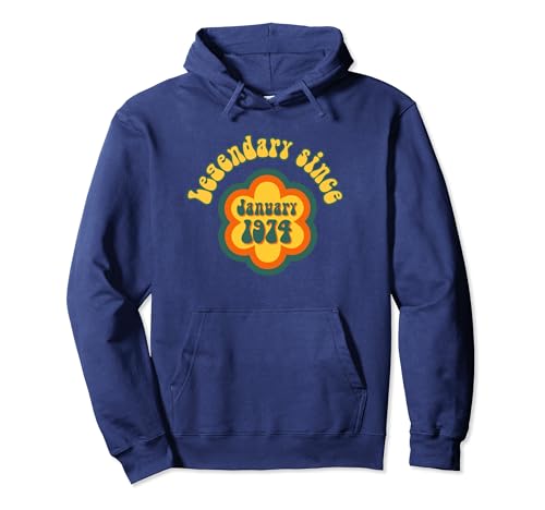 Consigue ahora Nacido en enero 1974 Cumpleaños Legendario desde Promoción 1974 Sudadera con Capucha Top Precio 2024 | regaloscumple.com