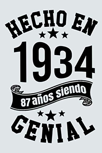 Comprar Ideas para regalar Hecho En 1934 87 Años Siendo Genial: Idea regalo cumpleaños 87 años Diario forrado divertido Cuaderno formato A5 con 120 páginas Rebajas 2024 | regaloscumple.com