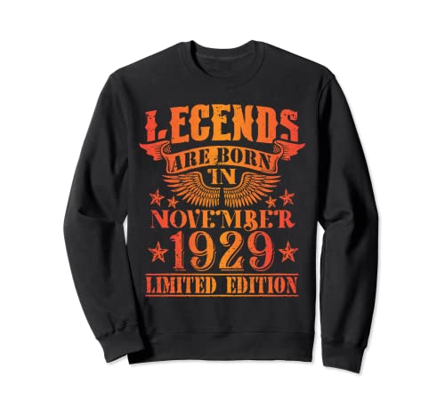 Comprar Cumpleaños Noviembre Navidad 1929 Edición Limitada Regalo Vintage Sudadera Top Precio 2024 | regaloscumple.com