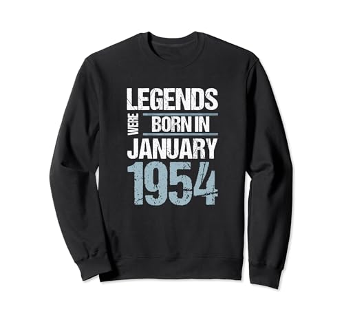 Comprar Las leyendas nacieron en enero 1954 Cumpleaños Sudadera Top Catálogo Precio 2024 | regaloscumple.com
