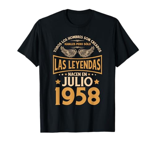 Comprar Cumpleaños Hombre Regalos Las Leyendas Julio 1958 Camiseta Top Cumpleaños Precio 2024 | regaloscumple.com