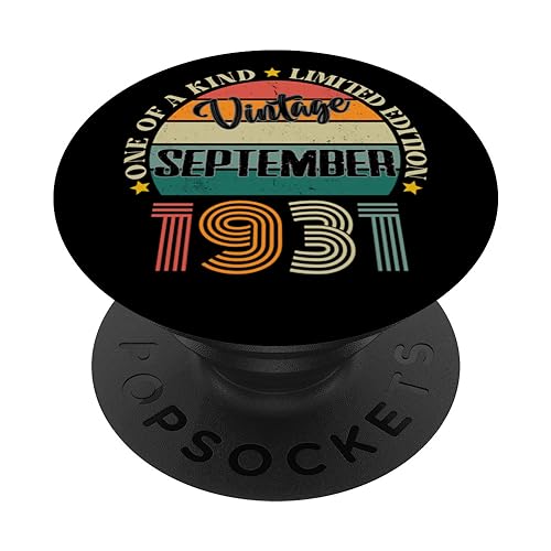 Comprar 93 Años Promoción Vintage Septiembre 1931 93 Cumpleaños Retro PopSockets PopGrip Intercambiable Top Precio 2024 | regaloscumple.com