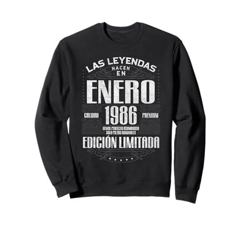 Comprar Las Leyendas Promoción Nacen En Enero 1986 38 Años Cumpleaños Sudadera Top Precio 2024 | regaloscumple.com