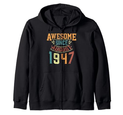 Consigue ahora Impresionante Catálogo desde Agosto 1947 Nacido en Agosto 1947 cumpleaños Sudadera con Capucha Ofertas 2024 | regaloscumple.com