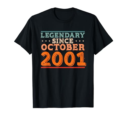 Comprar Legendario desde octubre Navidad 2001 retro vintage fiesta cumpleaños Camiseta Rebajas 2024 | regaloscumple.com