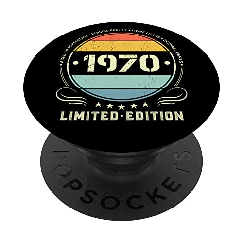 Comprar 1970 edición limitada 1970 cumpleaños Popsocket para mujeres y hombres PopSockets PopGrip Intercambiable Promoción Ofertas 2025 | regaloscumple.com