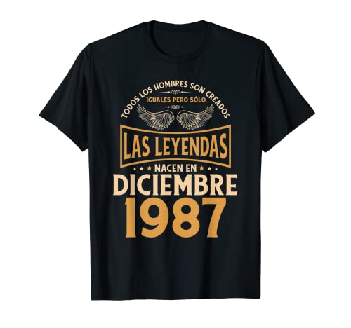 Comprar Cumpleaños Hombre Regalos Las Leyendas Diciembre 1987 Camiseta Navidad Rebajas 2025 | regaloscumple.com