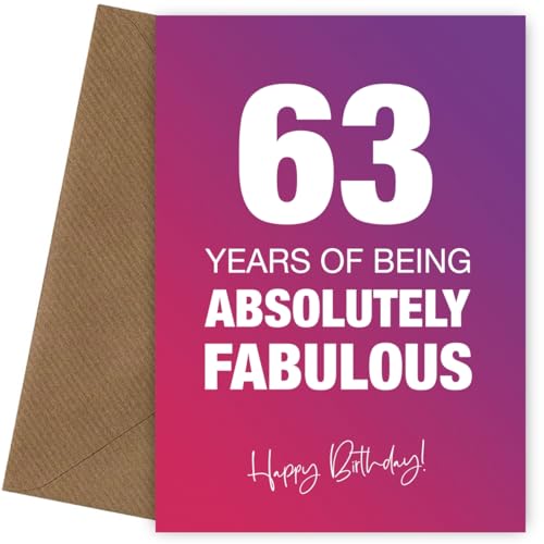 Comprar Fabulosamente divertida tarjeta BlackFriday 63 cumpleaños para mujeres absolutamente fabulosa y celebración 63 años con tarjeta cumpleaños absolutamente fabulosa 63 Rebajas 2025 | regaloscumple.com