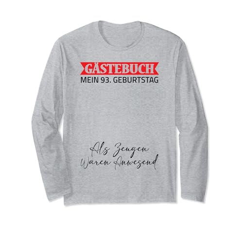 Comprar Cumpleaños Gästebuch Mein 93. Geburtstag Libro visitas Firma Manga Larga Rebajas 2024 | regaloscumple.com