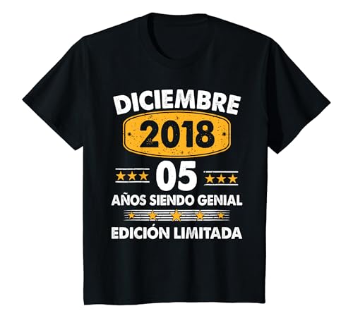 Consigue ahora Niños 5 Años Cumpleaños Regalo Diciembre 2018 Diciembre 5 Catálogo Años Camiseta Top Precio 2025 | regaloscumple.com