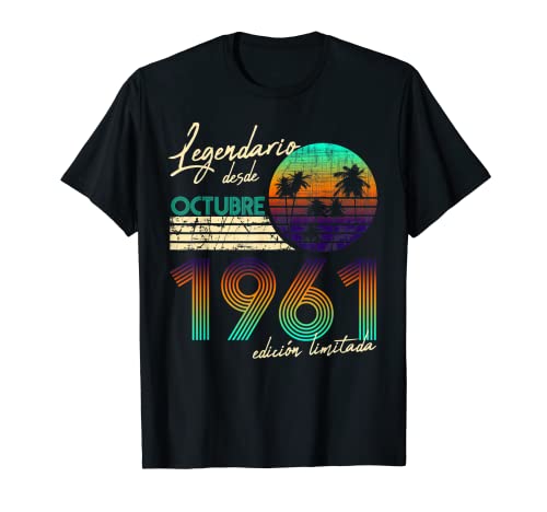 Comprar Cumpleaños Hombre Regalos Legendario Desde Octubre Ideas para regalar 1961 Camiseta Top Precio 2024 | regaloscumple.com