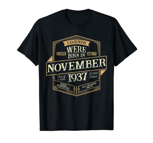 Consigue Regalos ahora Hombre Noviembre 1937 Cumpleaños Hombre Camiseta Top Precio 2025 | regaloscumple.com