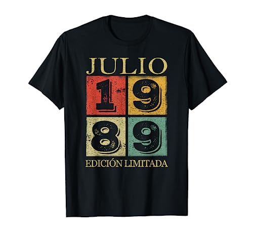 Comprar 34 Años Cumpleaños 1989 Hombre 34 Julio Promoción Edición Limitada Camiseta Rebajas 2025 | regaloscumple.com