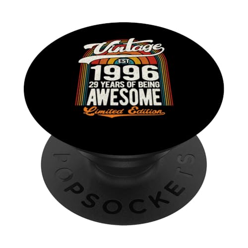 Consigue ahora 29 Years Ideas para regalar Of Awesome Born 1996 Edición Limitada 29 Cumpleaños PopSockets PopGrip Adhesivo Rebajas 2025 | regaloscumple.com