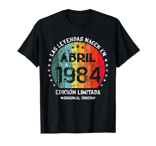 Consigue ahora 40 Años Cumpleaños Las Leyendas Cumpleaños Nacen Abril 1984 Camiseta Ofertas 2024 | regaloscumple.com