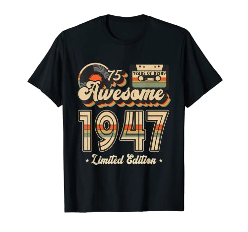 Comprar 75 años - 75 cumpleaños regalo vintage 1947 Regalos Camiseta Top Precio 2025 | regaloscumple.com