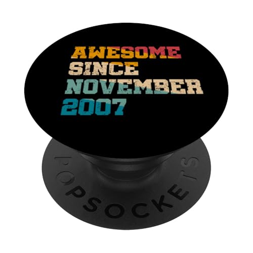 Comprar Regalos BlackFriday 17 años impresionantes desde noviembre 2007 cumpleaños número 17 PopSockets PopGrip Adhesivo Ofertas 2025 | regaloscumple.com