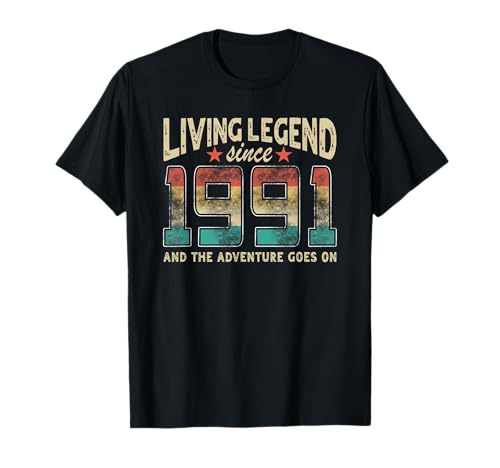 Consigue ahora Leyenda viviente Catálogo nació 1991 y la aventura va en cumpleaños Camiseta Top Precio 2024 | regaloscumple.com