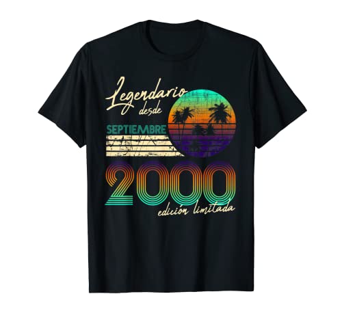 Consigue ahora Cumpleaños Hombre Regalos Legendario Desde Septiembre 2000 Camiseta Ideas para regalar Ofertas 2024 | regaloscumple.com