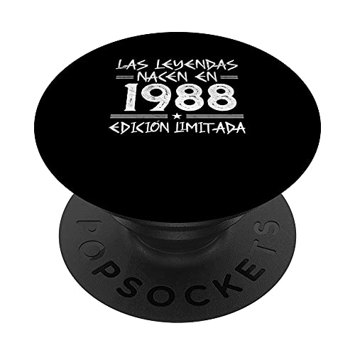Consigue ahora Las Leyendas nacen en 1988 - 34 años Cumpleaños Regalo 34 BlackFriday PopSockets PopGrip Intercambiable Rebajas 2025 | regaloscumple.com