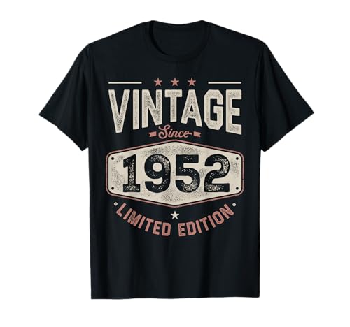 Consigue Promoción ahora Vintage Since 1952 Born in 1952 - Regalo cumpleaños 71 Camiseta Rebajas 2025 | regaloscumple.com