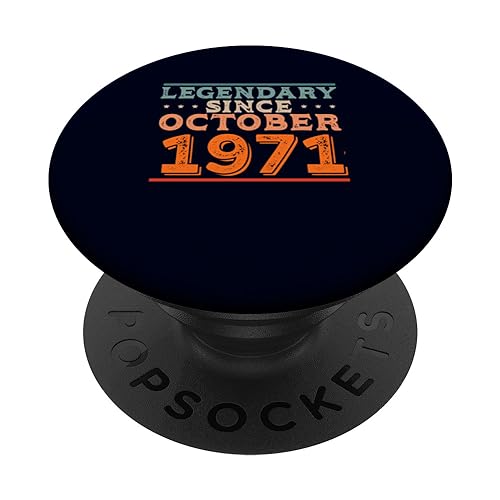 Comprar Legendario desde BlackFriday octubre 1971 Retro Vintage Fiesta cumpleaños PopSockets PopGrip Intercambiable Top Precio 2025 | regaloscumple.com