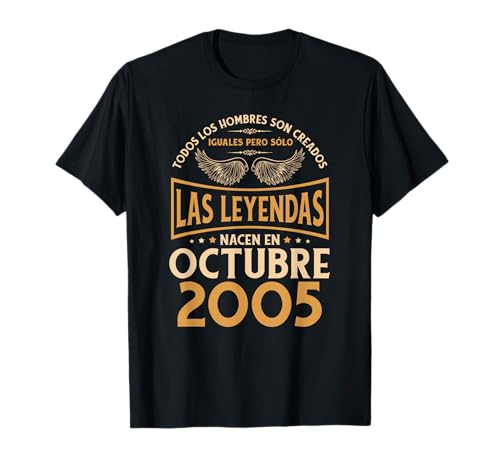 Comprar Cumpleaños Hombre Regalos BlackFriday Las Leyendas Octubre 2005 Camiseta Ofertas 2024 | regaloscumple.com
