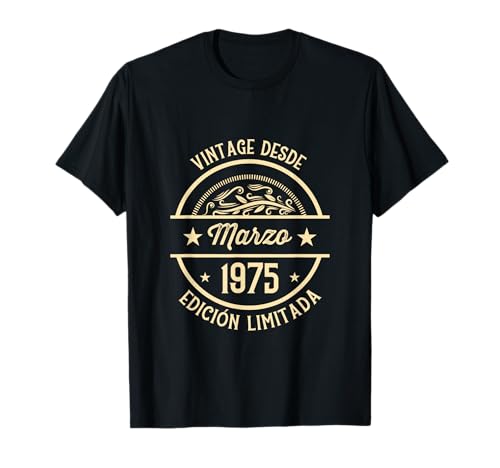 Consigue ahora Cumpleaños Hombre Regalos Vintage Desde Marzo Navidad 1975 Camiseta Ofertas 2024 | regaloscumple.com