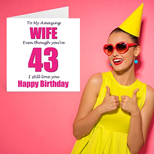 Ofertas de última hora Divertidas felicitación cumpleaños 43 Still You, cuarenta tres bromas y esposa, mmx145