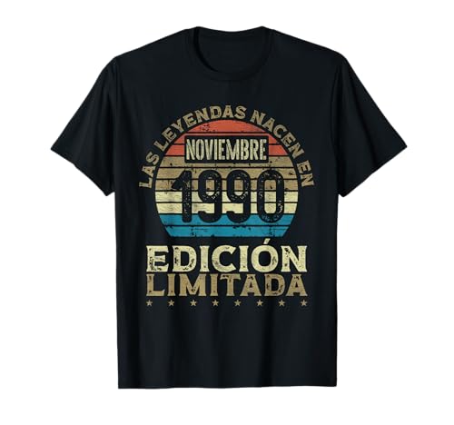 Comprar Las Leyendas nacen en Noviembre 1990 - 34 Años Cumpleaños Cumpleaños Camiseta Top Precio 2025 | regaloscumple.com