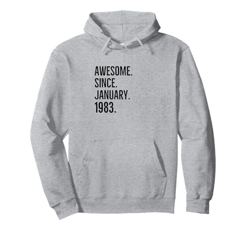 Comprar Impresionante idea Cumpleaños cumpleaños edad desde enero 1983 Sudadera con Capucha Top Precio 2024 | regaloscumple.com
