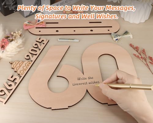 Mejores precios Giftota 2025 Original 30º Regalo de Cumpleaños Mujeres y Hombres - Libro Visitas Madera con Luces LED Número 30 Decoraciones Años Dinero Creativa