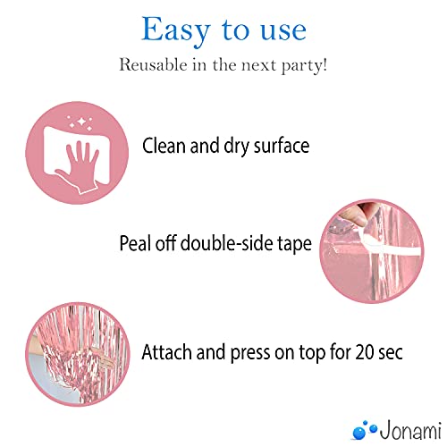 Oferta Flash 2 Cortinas Metálicas Rosegold  Cortina   Lámina  Oropel Franjas Decoración Fondo para Fiesta   Cumpleaños Bodas