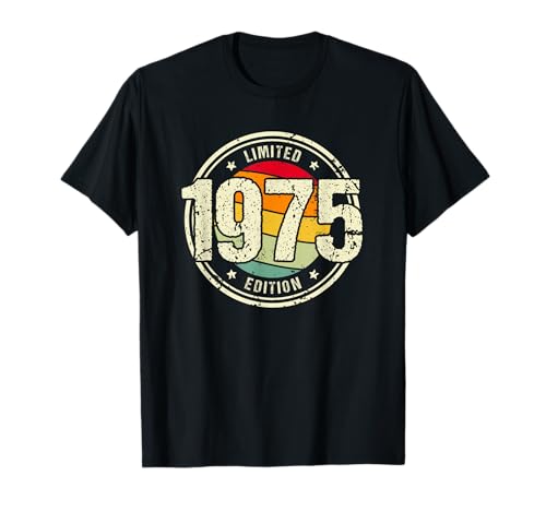 Comprar Retro 49 Años Nacido en 1975 Edición Limitada Ideas para regalar 49 Cumpleaños Camiseta Ofertas 2024 | regaloscumple.com