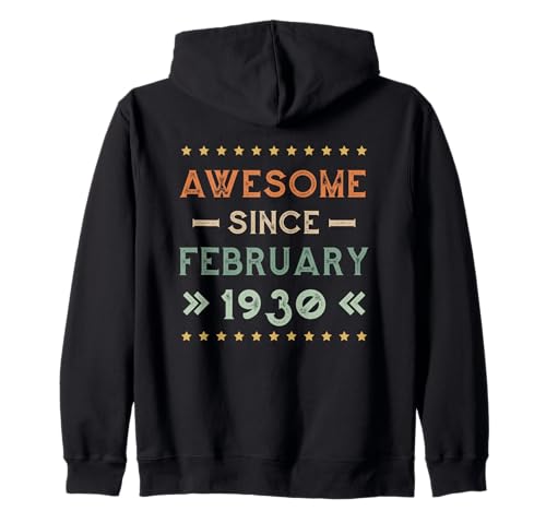 Comprar Awesome Since February 1930 Birthday Design BlackFriday Sudadera con Capucha Rebajas 2024 | regaloscumple.com