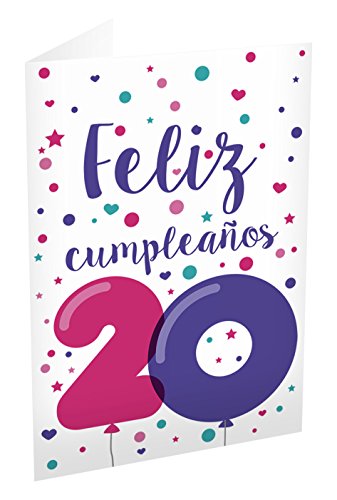 Consigue ahora Grupo Ideas para regalar Erik Editores TF00227 - Tarjeta felicitación 11 x 16 cm diseño Feliz Cumpleaños 20 Top Precio 2024 | regaloscumple.com