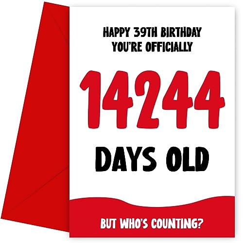 Comprar Hey Chimp Divertida tarjeta cumpleaños 39 para hombres y mujeres Catálogo oficial 14244 días tarjeta humorística 39 cumpleaños tarjeta cumpleaños 39 Top Precio 2025 | regaloscumple.com