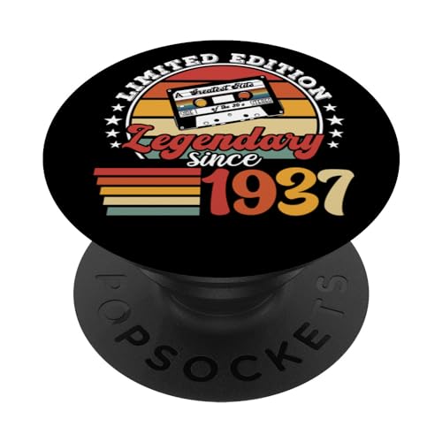 Consigue ahora Fiesta cumpleaños BlackFriday nacido en 1937. Año cumpleaños 1937 PopSockets PopGrip Intercambiable Rebajas 2024 | regaloscumple.com