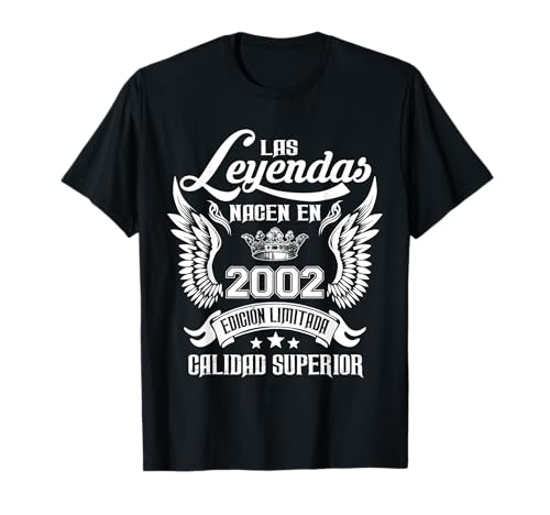 Consigue ahora Cumpleaños 22 Años Las Leyendas Nacen En Regalos 2002 Camiseta Ofertas 2024 | regaloscumple.com