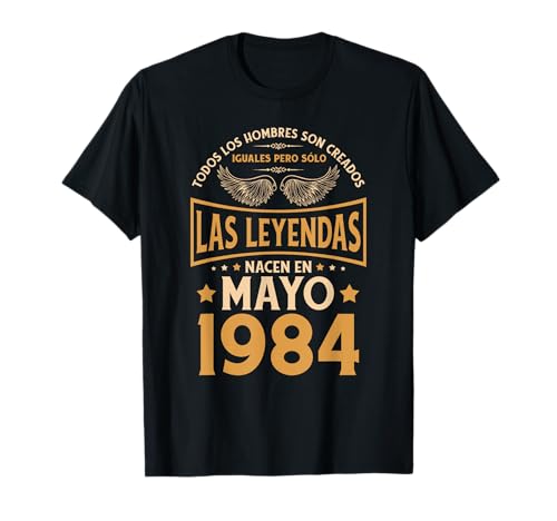 Comprar Cumpleaños Hombre Regalos BlackFriday Las Leyendas Mayo 1984 Camiseta Ofertas 2024 | regaloscumple.com
