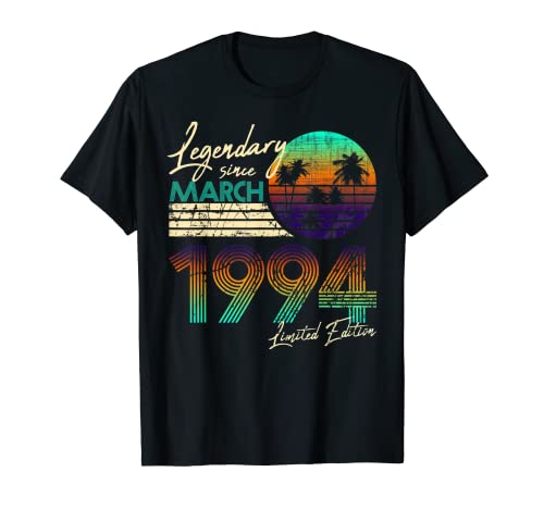 Comprar Cumpleaños legendario desde marzo 1994. Regalos Camiseta Rebajas 2025 | regaloscumple.com