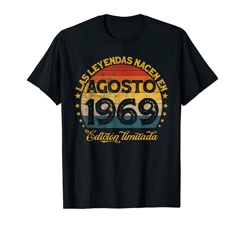 Comprar Las Leyendas Nacen En Regalos Agosto 1969 51 años Cumpleaños Camiseta Top Precio 2024 | regaloscumple.com