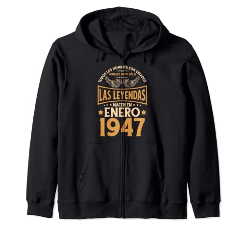 Consigue ahora Cumpleaños Hombre Regalos Las Leyendas Enero Ideas para regalar 1947 Sudadera con Capucha Top Precio 2025 | regaloscumple.com