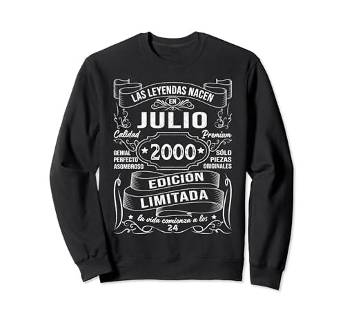 Comprar Las Leyendas Nacen Catálogo En Julio 2000 Regalo 24 Años Cumpleaños Sudadera Ofertas 2024 | regaloscumple.com