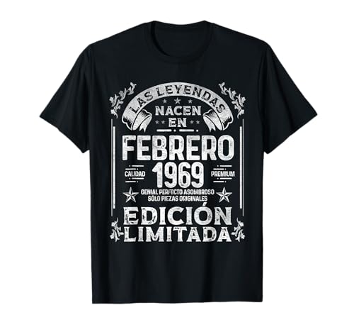 Consigue ahora Las Leyendas nacen en Febrero 1969 - 55 Años Cumpleaños Camiseta Ideas para regalar Ofertas 2024 | regaloscumple.com