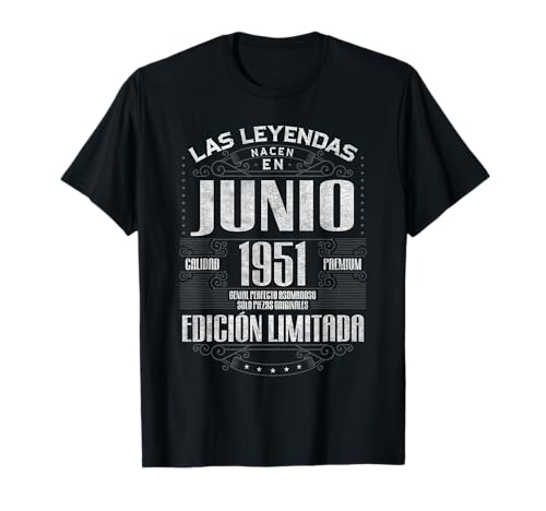 Comprar Las Leyendas Nacen En Junio 1951 73 Años Cumpleaños Cumpleaños Camiseta Rebajas 2024 | regaloscumple.com
