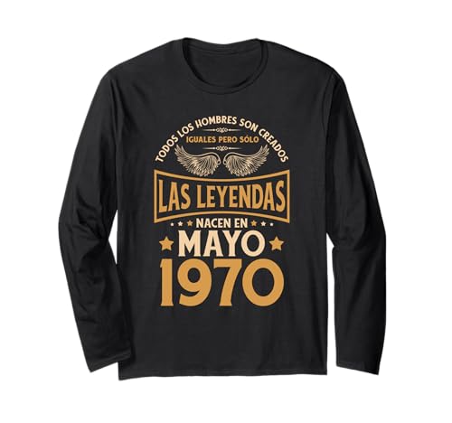 Consigue ahora Cumpleaños Hombre Regalos Las Leyendas Mayo 1970 Manga Larga Top Ideas para regalar Precio 2024 | regaloscumple.com