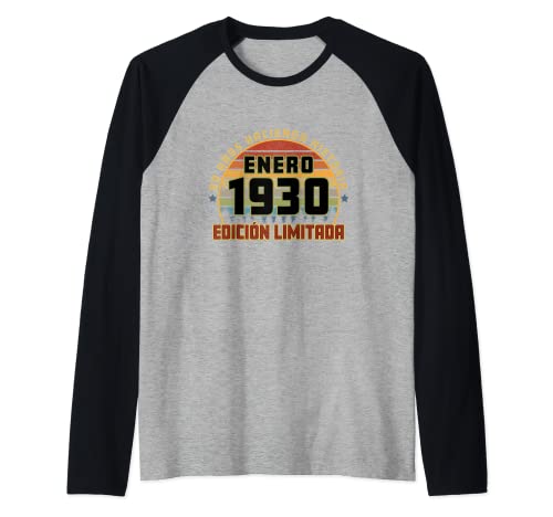 Comprar Camiseta Cumpleaños Enero 1930 90 Años Regalos Haciendo Historia Camiseta Manga Raglan Ofertas 2024 | regaloscumple.com