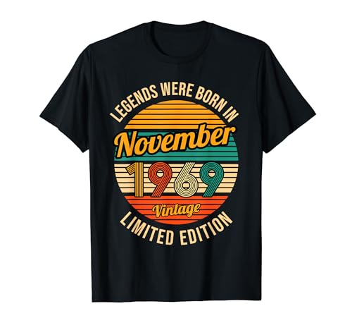 Consigue ahora Las leyendas nacieron en noviembre Navidad 1969 54 cumpleaños Camiseta Ofertas 2024 | regaloscumple.com